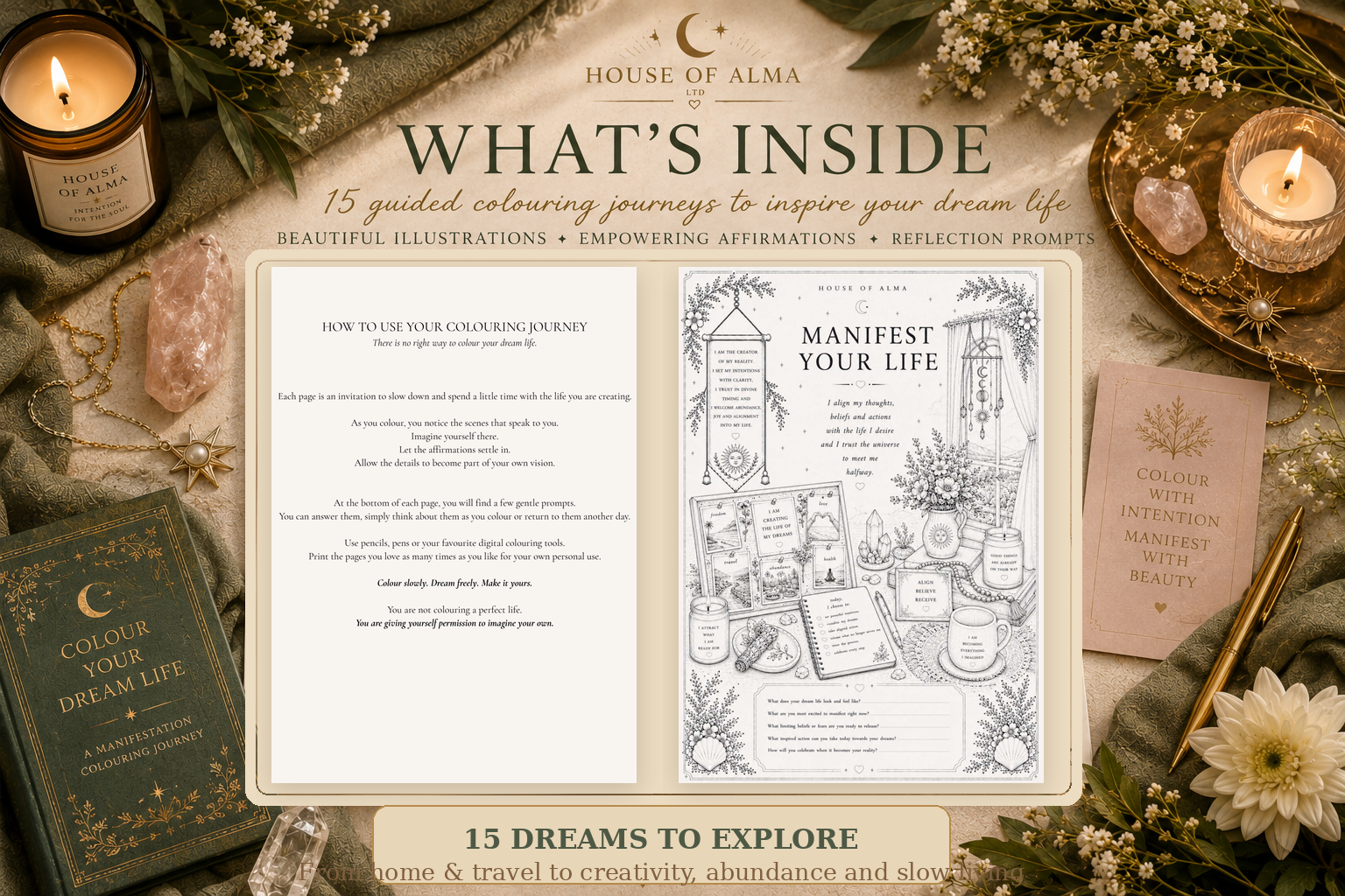 Colour Your Dream Life: A Manifestation Colouring Journey