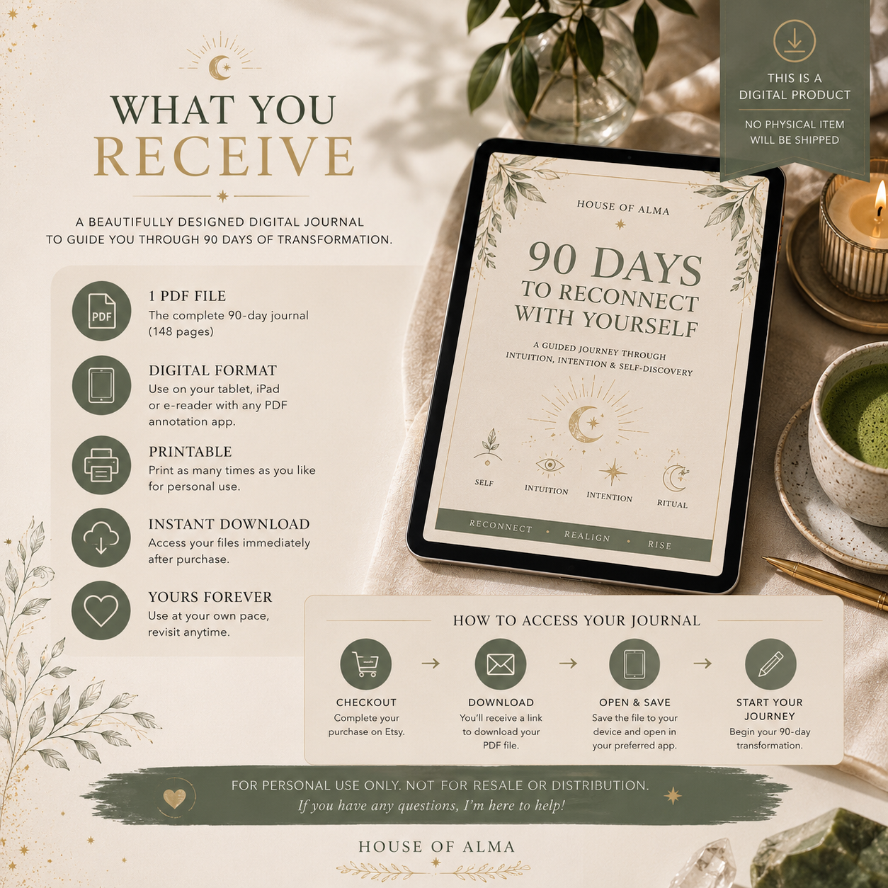 90 Days to Reconnect With Yourself: A Guided Journal