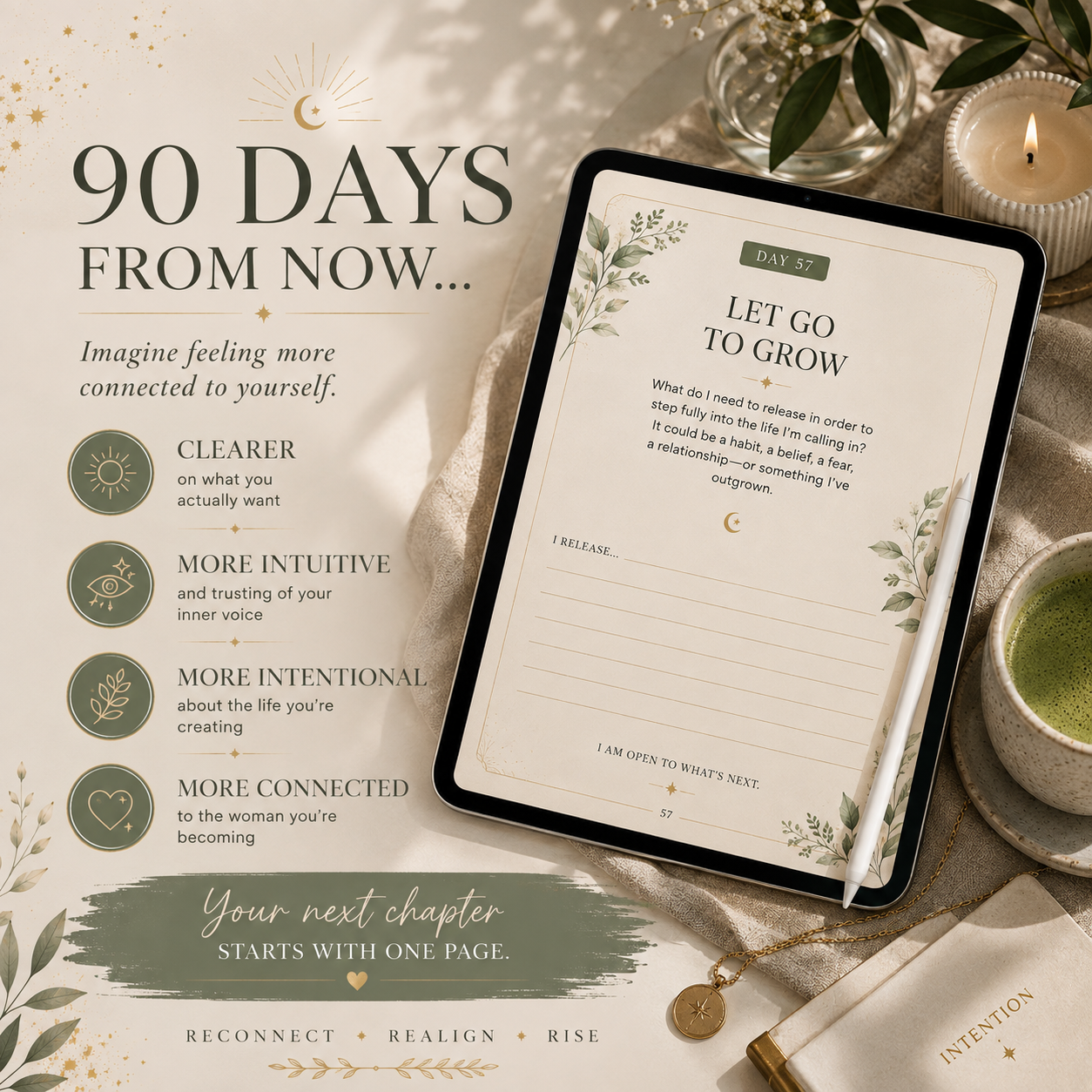 90 Days to Reconnect With Yourself: A Guided Journal