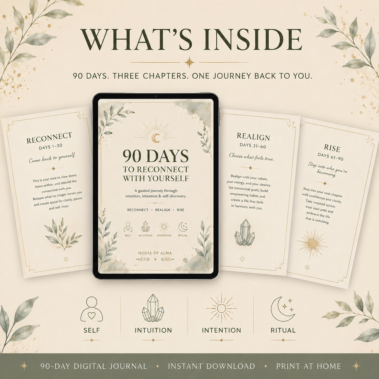 90 Days to Reconnect With Yourself: A Guided Journal
