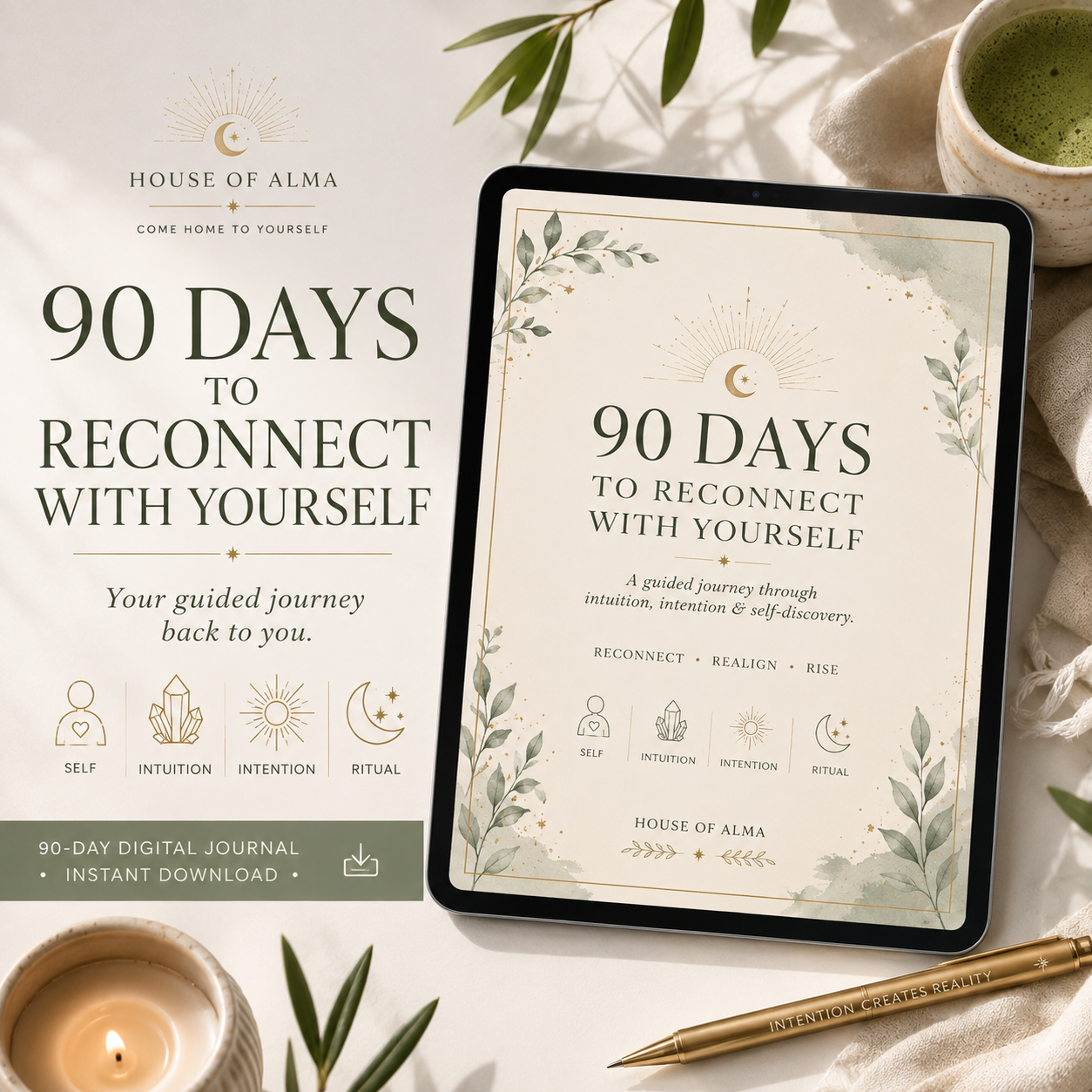 90 Days to Reconnect With Yourself: A Guided Journal